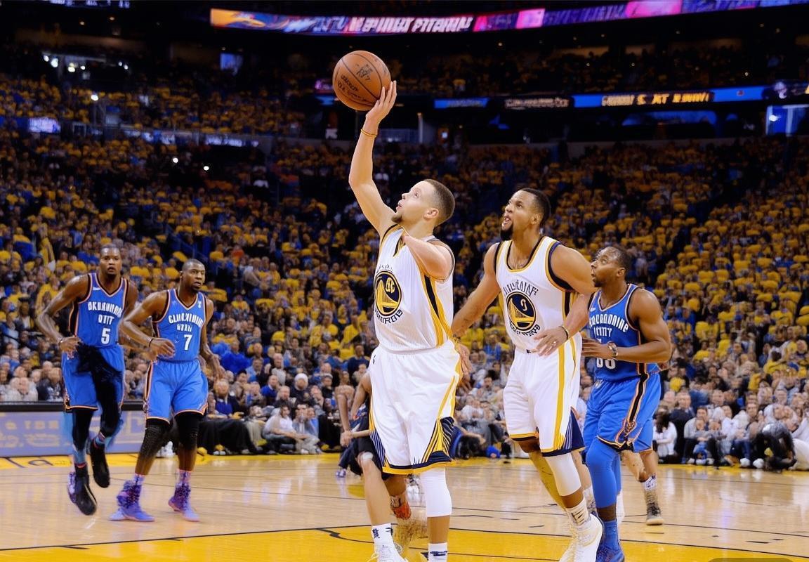 2016年NBA西决巅峰战：勇士雷霆激战正酣，库里杜兰特火力全开(图3)